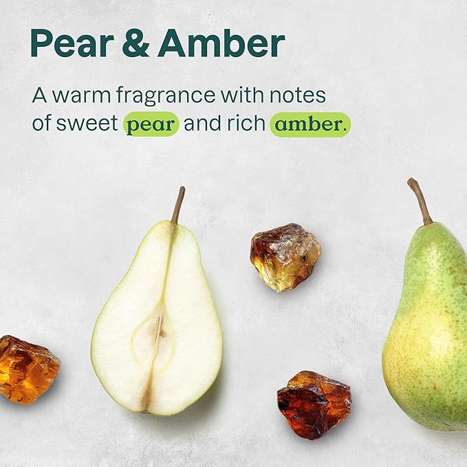 ATTITUDE Hand Cream, EWG Verified, Plant and Mineral-Based, Vegan Personal Care Products, Pear & Amber, 2.5 Fl Oz (Pack of 6)