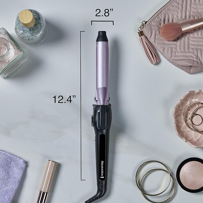 Remington Anti-Static 1-Inch Clipped Curling Iron with Titanium Protection, Fast Heat-Up, Ceramic Barrel for Soft Classic Curls & Defined Waves, Auto Shut-Off