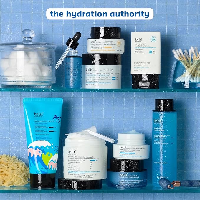 belif Aqua Bomb Cleansing Balm Makeup Remover, Hydrate & Deep Cleanse in 1 Step, Melt Away Makeup & SPF, Balm to Oil Cleanser Formula, No Oily Residue, Korean Skin Care (3.3 fl.oz., New Formula)