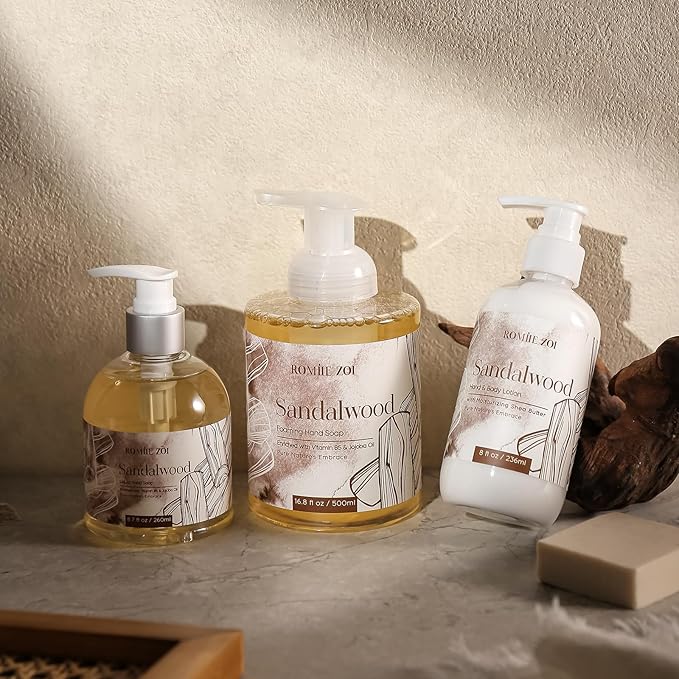 ROMIIE ZOI Daily Hand & Body Lotion with Moisturizing Shea Butter for All Skin Type- Sandalwood - 236 ML / 8 FL OZ