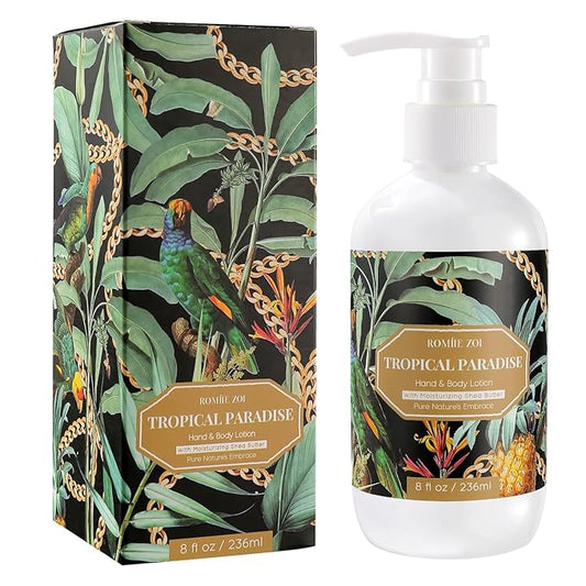 ROMIIE ZOI Daily Hand & Body Lotion with Moisturizing Shea Butter for All Skin Type- Tropical Paradise - 236 ML / 8 FL OZ