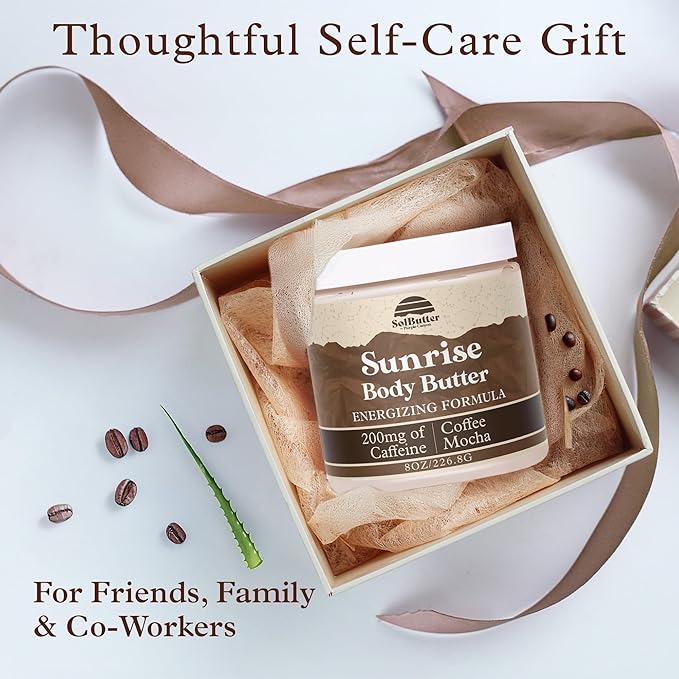 PURPLE CANYON Sunrise Whipped Body Butter 8oz | Coffee Mocha Lotion Infused with Aloe Vera | Skin Cream