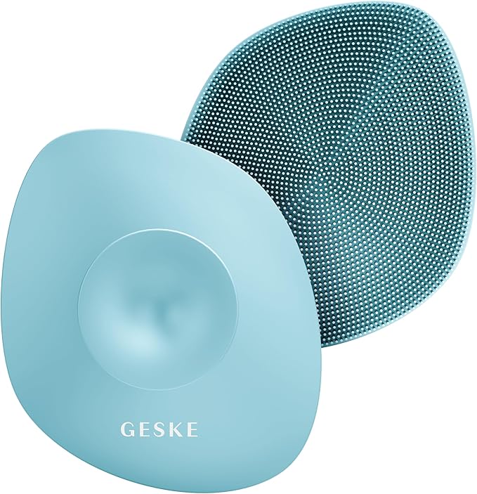 GESKE Body Brush | 4 in 1 | Cleansing Brush for The Entire Body | Professional Deep Cleaning | Soft Silicone Bristles | Ergonomic Two-Finger Design | Cleanses & Massages