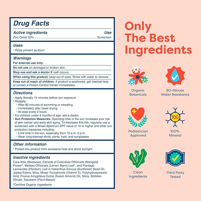 Hiya SPF40 Kids Mineral Sunscreen - 100% Mineral & Reef-Safe - Sunscreen with 80-Minute Water Resistance - Pediatrician-Approved Sunblock for Kids and Toddlers