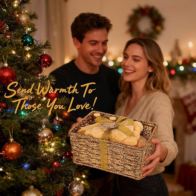 35 Pcs Christmas Gifts For Women, Honey & Almond Bath & Body Gift Basket, Face Skin Care Kit, Home Spa Gift Set, Self-Care Kit, Necklace, Bath Bomb, Birthday, Valentines, Mother Day, Anniversary