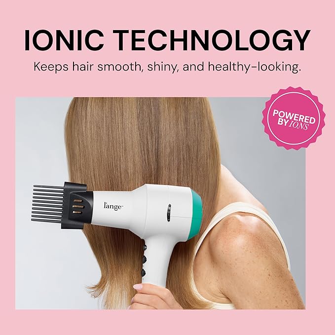 L'ANGE HAIR PowerStyle Ionic Turbo Hair Dryer | 1875W Fast Drying & Precision Styling for Long-Lasting, Frizz-Free Looks | Advanced Ionic Technology Smooths & Shines Hair (White)