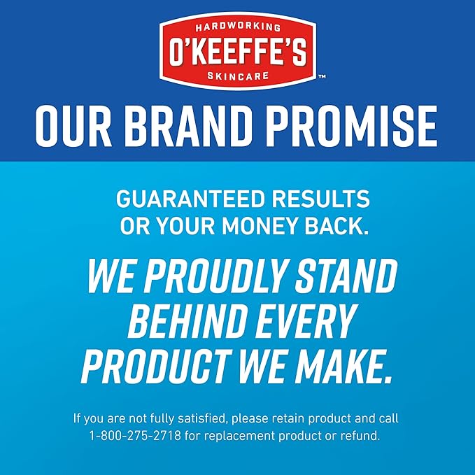 O'Keeffe's for Healthy Feet Foot Cream - 3.2 oz Jar (1 Pack) - Guaranteed Relief for Extremely Cracked, Dry Feet, Repairing Skincare, Instantly Boosts and Retains Moisture Levels