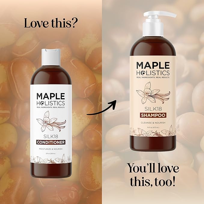 Silk Protein Conditioner for Damaged Hair - Ultra Moisturizing Conditioner for Dry Hair with Deeply Nourishing Shea Butter Argan Oil Green Tea & Aloe - Helps Define Curls & Control Frizz (8 Fl Oz)