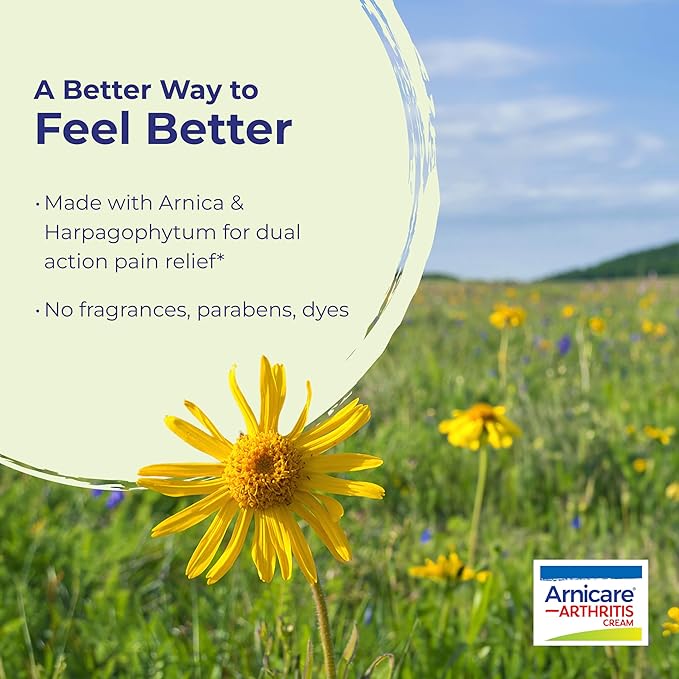 Boiron Arnicare Arthritis Cream for Pain Relief of Knees, Hands, Wrists, Elbows, Joints & Muscles – Quickly Absorbed & Fragrance-Free – 4.2 oz