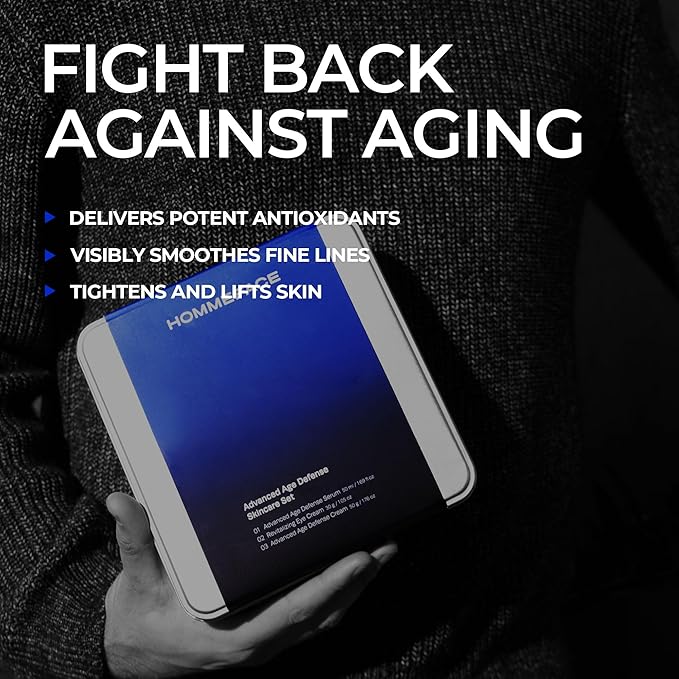 HommeFace Men’s Revitalizing Eye Cream - Anti-Wrinkle Korean Skincare Technology with Volufiline, Ceramide, Hyaluronic Acid, Peptides & Collagen, 1.05 oz