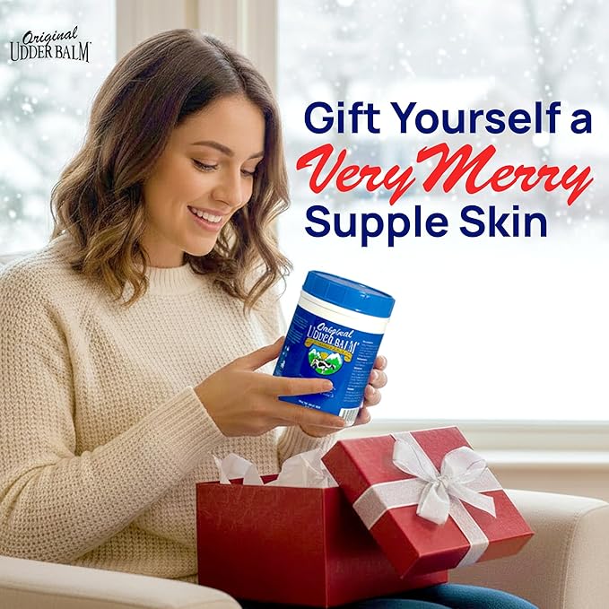 Original Udder Balm Refill Tub - Made in USA - Extra Thick Udder Cream & Hand Balm for Dry Skin, Cracked Heels, Rough Hands – Deep Moisture Heel Cream & Foot Moisturizer with Aloe Vera, 64 Fl Oz