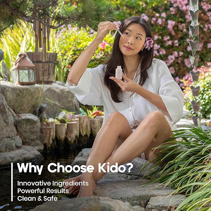 IKI Kido Brightening Serum - Reduces Dark Spots, Evens Skin Tone, Hydrates Deeply, Non-Irritating Formula, Kojic Acid, Alpha Arbutin, Retinol Serum for Face, Centella Asiatica, & Vitamin E