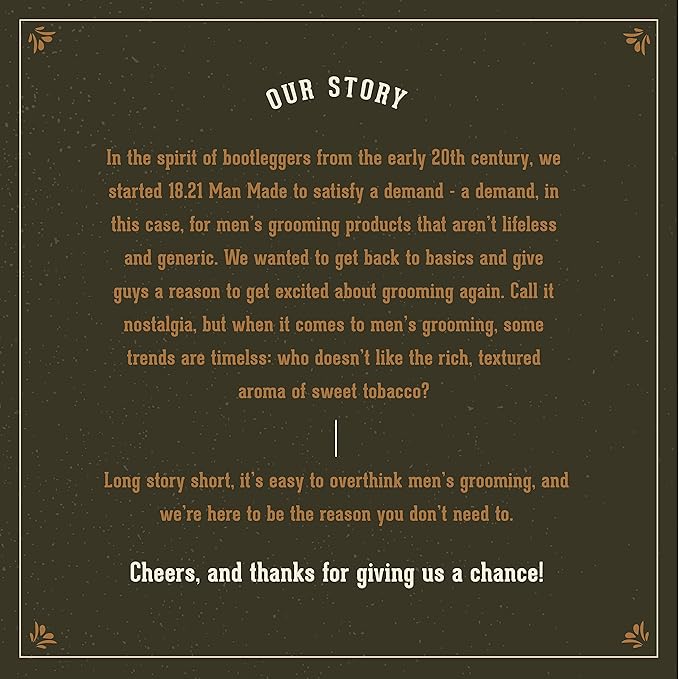 18.21 Man Made Sweet Tobacco & Absolute Mahogany Beard, Hair & Skin Oil 2-Set Bundle, All Hair & Skin Types for Men, Strengthens and Moisturizes in a Manly Aroma