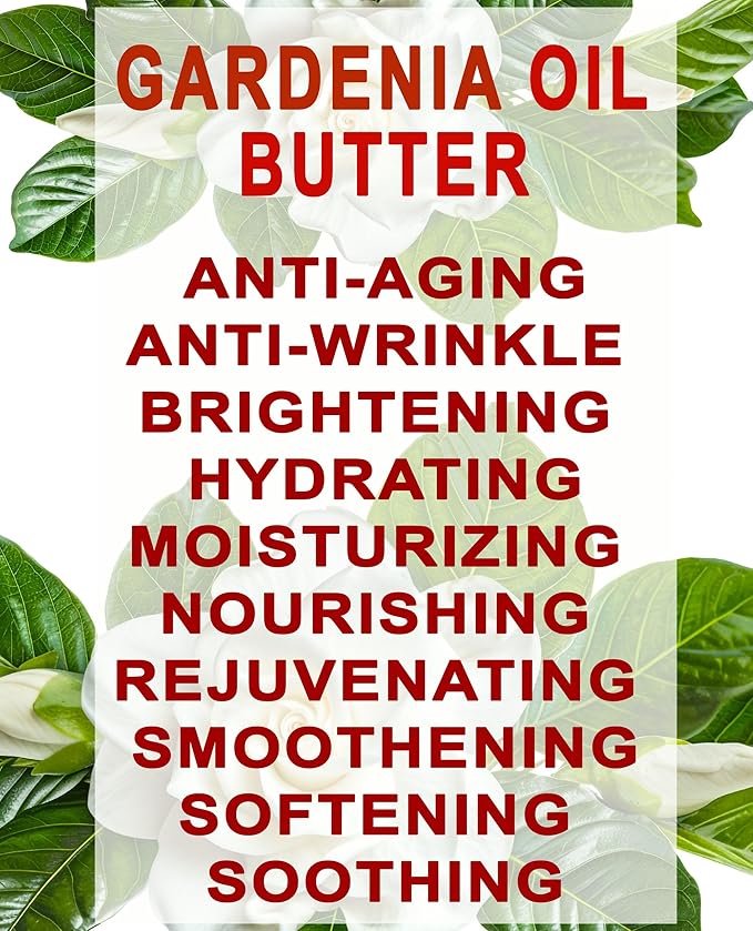 Botanical Beauty GARDENIA OIL BUTTER 100% Natural Gardenia Essential Oil in Shea Nut Butter for FACE, SKIN, BODY, HAIR, NAILS. Beauty Skin Moisturizer Oil Butter. (16 Fl Oz)