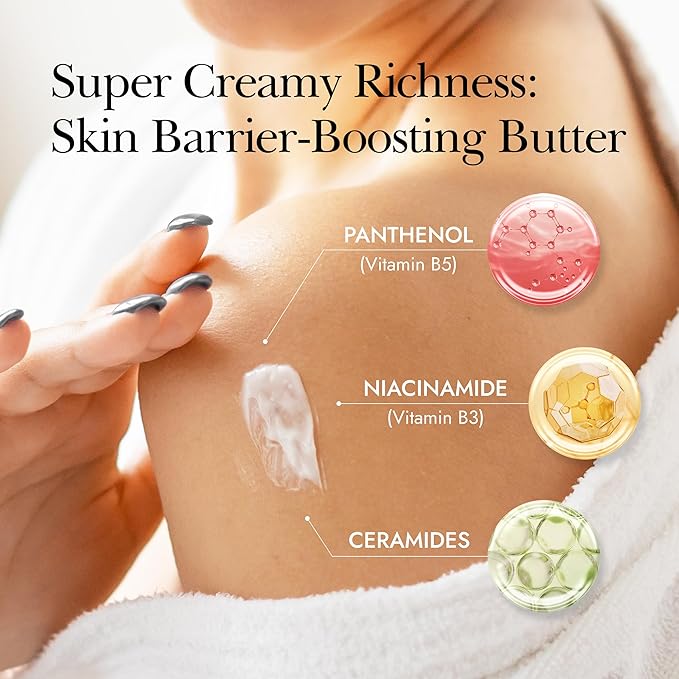 THERAPISPA Nourishing Body Butter – Hydrating Body Cream with Shea Butter, Ceramides, Collagen & Vitamin B5 to Soothe, Restore & Protect Very Dry Skin (Phyto, 7.0 fl oz)