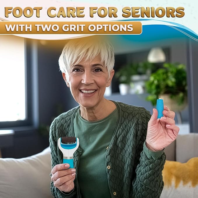 11 Pcs Replacement Rollers for Electric Foot Callus Remover Tool - 7 Extra Coarse & 4 Regular Coarse Refill Heads (1.92 x 0.65 Inches), Micro-Diamond Crystals - Compatible with Amope Pedi Perfect Pro