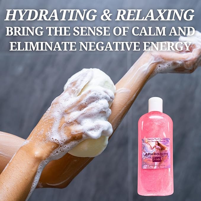 Aphrodite Shower Gel – 8 oz Handmade Body Wash for Love, Beauty & Sensual Energy – Lilac Scent – Altar-Charged Goddess Ritual Cleanser – Wiccan, Pagan, Self-Love Magick – Vegan & Sulfate-Free