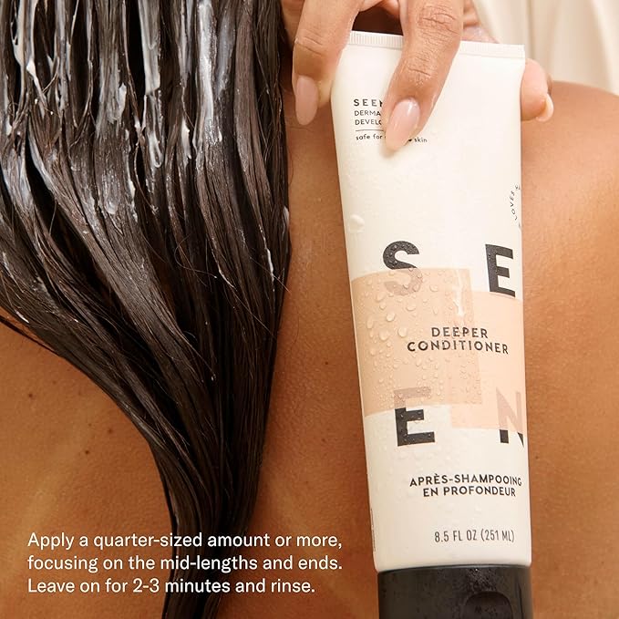 SEEN Deeper Conditioner - Scented - Non-Comedogenic & Hair Conditioner- Dermatologist-Developed - Safe for Sensitive & Acne Prone Skin