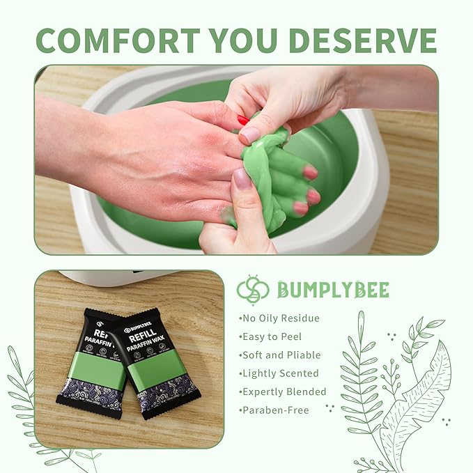 Paraffin Wax Kit - 10 Packs Aloe Vera Paraffin Wax for Hand and Feet Refill, Skin Moisturizing, Non-Greasy, Easy-Peeling
