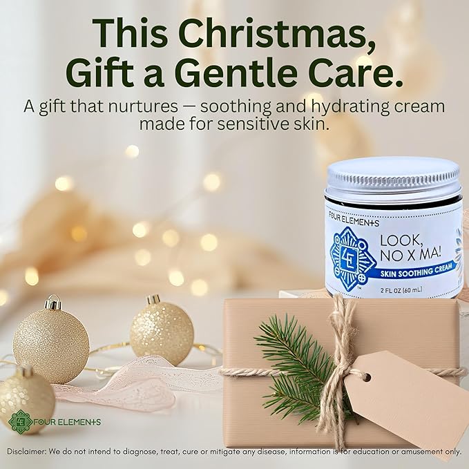 Look NO X MA Skin Soothing Cream 2 OZ | 100% Organic Calendula and Chamomile Infused, Body and Face Moisturizing Cream | Handmade Plant Rich Hydrating Moisturizer for Dry, Irritated, Sensitive Skin