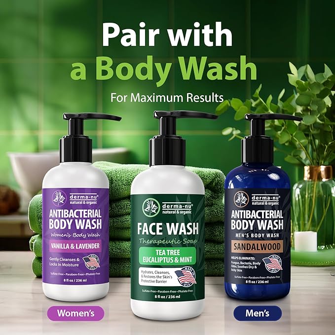 Gentle Face Wash for Men & Women – Hydrating Facial Cleanser for Eczema, Psoriasis & Sensitive Skin – Fights Redness, Oil & Breakouts – pH-Balanced & Perfect for Oily, Blemish-Prone Skin – 8oz