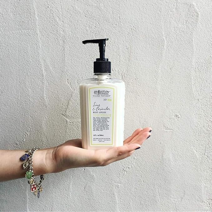 C.O. Bigelow Lime Coriander Body Lotion, Village Perfumer Moisturizing Body Lotion with Aloe Vera, Borage Oil & Olive Oil, 10 Fl Oz