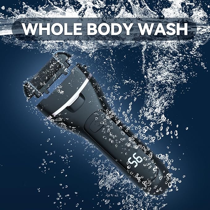 Wea&Hea Rechargeable Electric Callus Remover for Feet with 6 Roller Heads, Dual-Speed Foot File, Waterproof Pedicure Kit 20 in 1 for Smooth Skin and Foot Spa