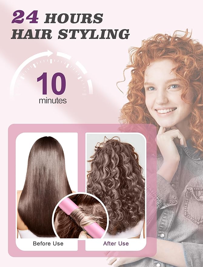 Mini Curling Iron for Travel,110~240V Dual Voltage with European Plug Adapter,Small Curling Iron for Short Hair,1/2 inch Ceramic Curling Irons for Women,Small Barrel for Bouncy Curls,5 Digital Temp