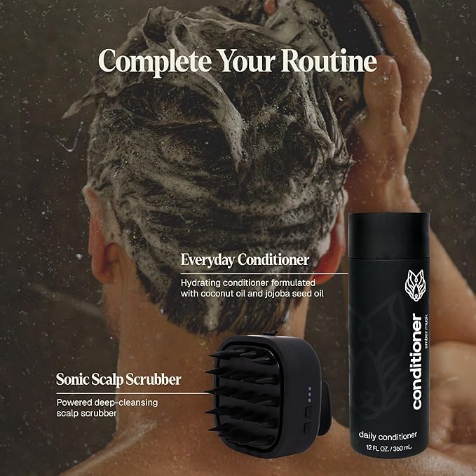 Black Wolf Thickening & Volumizing Hair Shampoo for Men - Strengthening Hair Care Products for Volume & Body with Biotin, Keratin & Hydrolyzed Rice Protein - Curly, Straight, Oily & Dry Haircare