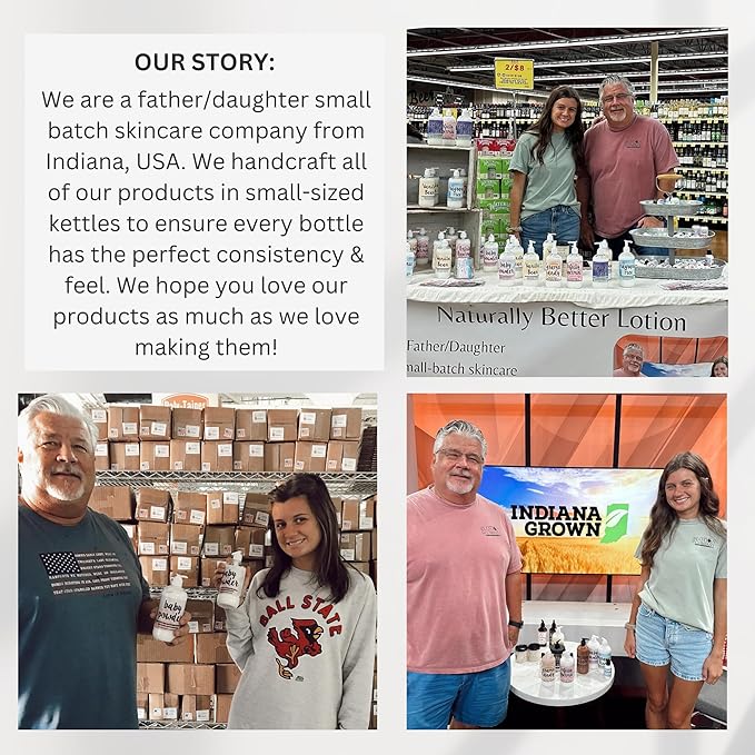 The Lotion Company Kiwi Mango Lotion – 24 Hour Skin Therapy, Full Body Moisturizer with Aloe Vera & Vitamins, Paraben Free, Non-Greasy, Father/Daughter Brand - Made in USA, 16 oz