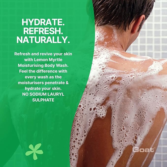 Goat Milk Soap Moisturizing Body Wash Value Duo Pack 16.9 oz - Body Wash to Revive your Skin - Lemon Myrtle