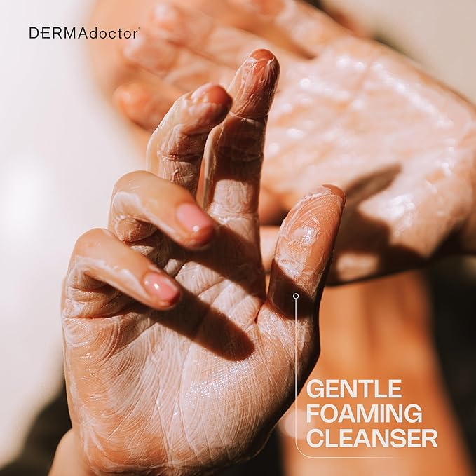 DERMAdoctor Vitamin C Face Wash – Daily 3-in-1 Vitamin C Cleanser & Makeup Remover Face Wash That Tones, Clears Pores, Lifts Oil, and Removes Sunscreen & Pollutants with Potent Kakadu Plum – 2.37 oz