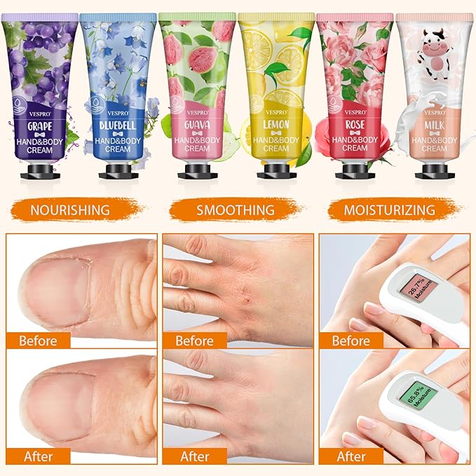 VESPRO 126 Pack Hand Cream Set, Stocking Stuffers for Women, Bulk Hand Lotion Travel Size for Dry Cracked Hands, Mini Hand Lotion for Christmas Gifts, Bridesmaid Gifts, Employee Appreciation Gifts