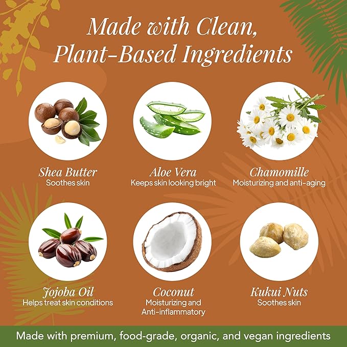 Saavy Naturals Body Cream Tropical Coconut Plant-Based Ingredients| Made In USA | Absorbent Shea Butter Vegan Formula, Thick and Creamy Body Moisturizer, Body Lotion for Dry Skin- 8.5 Fl Oz