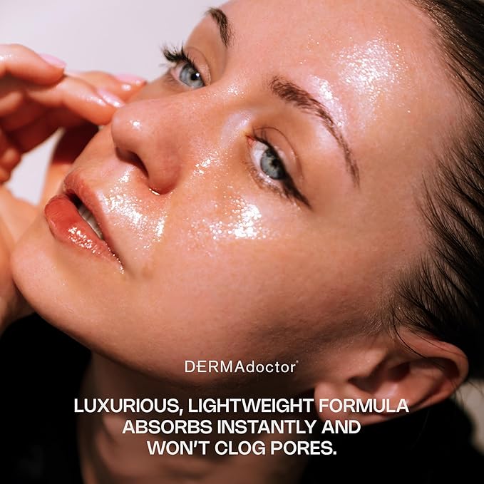 DERMAdoctor Night Face Oil Toner Anti-Aging Hydrating - 20% Vitamin C Ester, Vitamin E, Ferulic Acid, & Marula Oil for Face | Concentrated Vitamin-C Ester Facial Oils | Dermatologist Formulated - 1 Oz