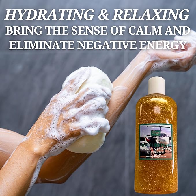 Rich B$tch Shower Gel – 8 oz Handmade Body Wash for Abundance, Wealth & Luxury Energy – Altar-Charged – Wiccan, Hoodoo, Conjure, Manifestation Ritual – Vegan & Sulfate-Free