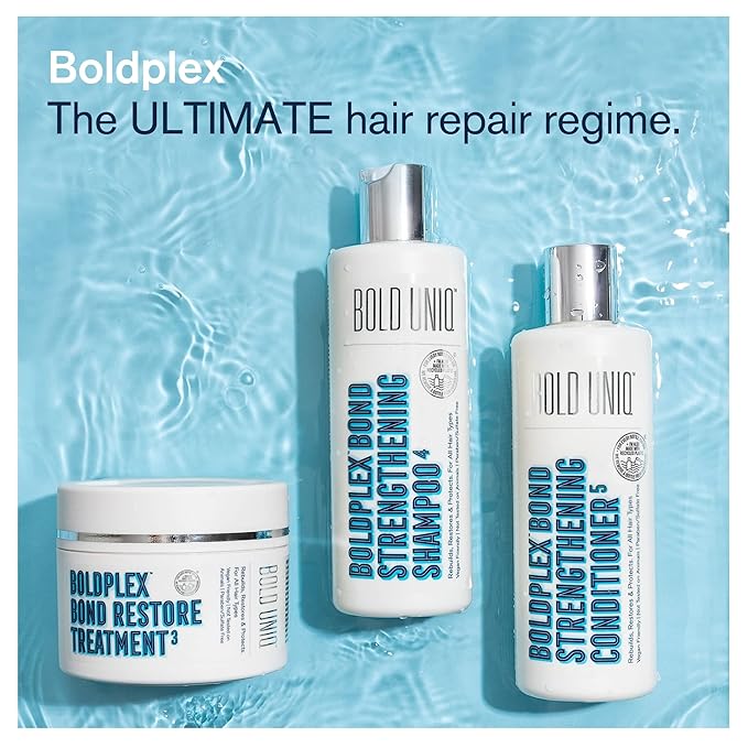 BoldPlex 4 Bond Strengthening Protein Shampoo for Dry Damaged hair - Hydrating Formula for Curly, Dry, Colored, Frizzy, Broken or Bleached Hair Types. Cruelty-free & Vegan