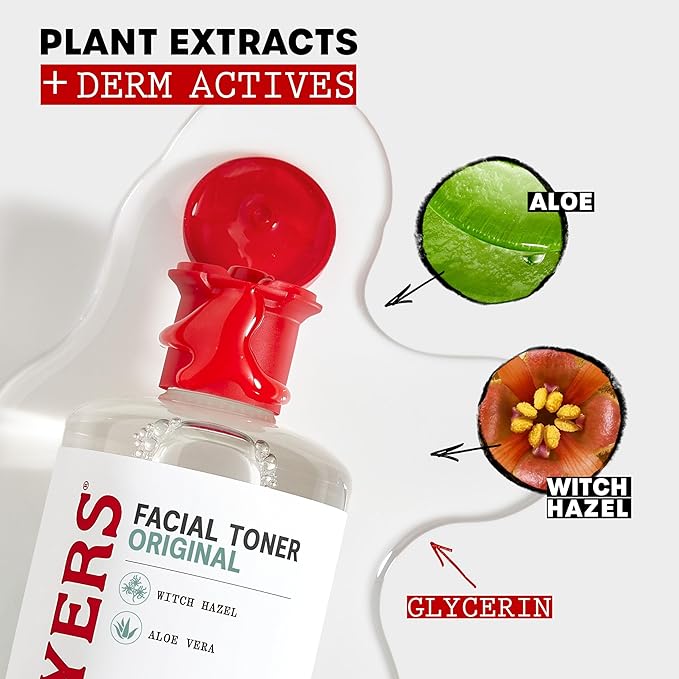 THAYERS Alcohol-Free, Hydrating Original Witch Hazel Facial Toner with Aloe Vera Formula, Vegan, Dermatologist Tested and Recommended, 12 Oz (Packaging May Vary)