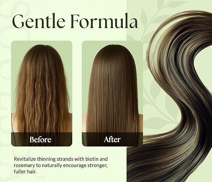 Biotin Shampoo and Conditioner Set for Men & Women | 16 fl oz Each | with Rosemary & Mint | Sulfate Free Hydrating & Strengthening Hair Care for Thinning, Color-Treated & Dry Hair