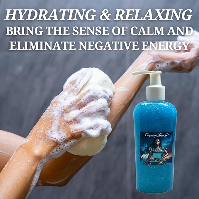 Yemaya Shower Gel – Handmade 8 oz Altar-Charged Body Wash for Divine Feminine Energy, Protection & Healing – Inspired by African Orisha, Santería & Ifá Traditions