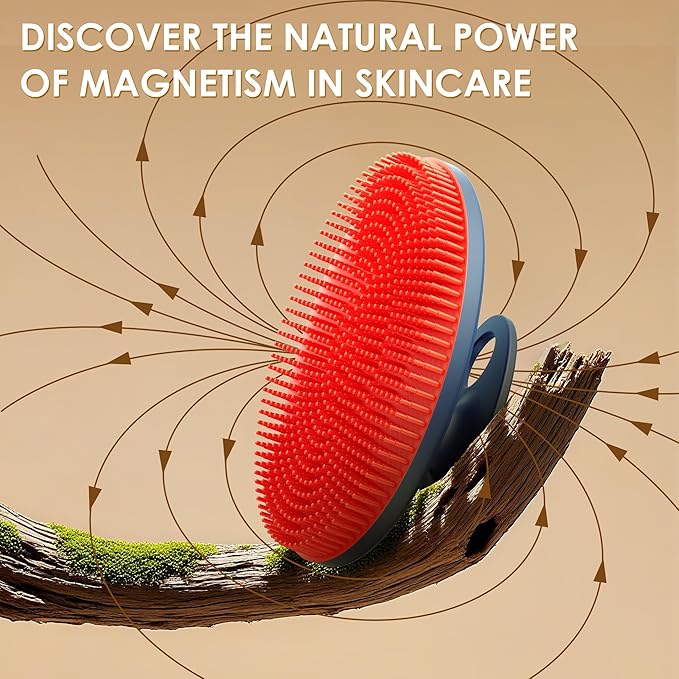 INNERNEED Magnetic Silicone Body Scrubber for Shower – Soft, Hygienic Exfoliating Body Brush with Magnetic Core for Daily Cleansing, Circulation & Skin Vitality