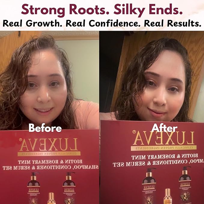 3 in 1 Biotin & Rosemary Mint Shampoo & Conditioner Set For Women | Professional Botanical Hair Growth Shampoo and Conditioner For Thinning Hair, Scalp Health & Natural Volume | 16oz Each