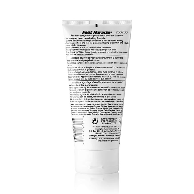 Foot Miracle Cream (6 oz Tube) – Practitioner Strength, Deep-Penetrating Formula for Soft, Smooth Heels & Rough Skin