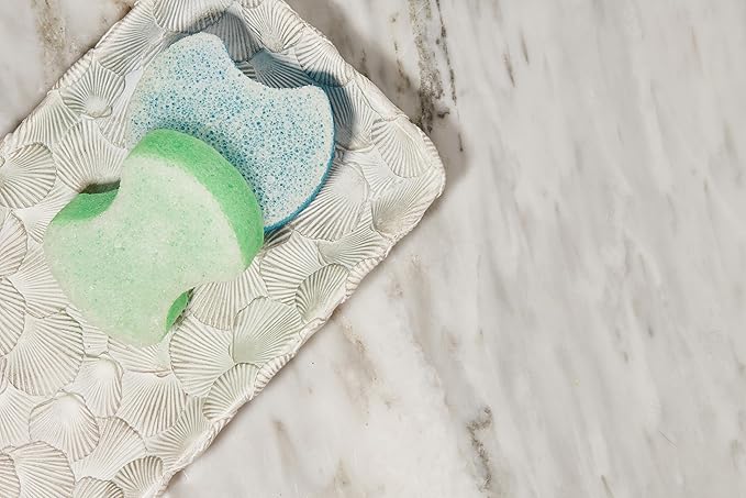 Spongeables Pedi Scrub Foot Exfoliating 20+ Wash Sponge, Clean & Fresh, 2 Count