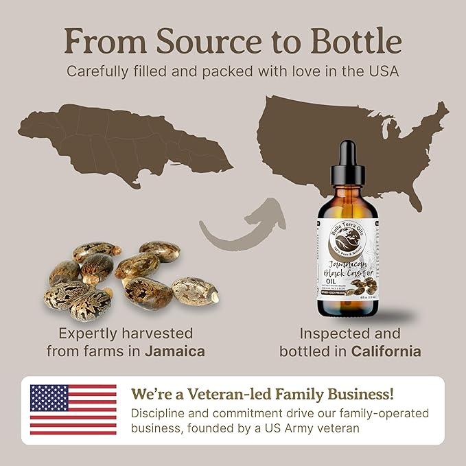 Bella Terra Oils - Black Castor Oil 16oz - A Symphony of Nutrients, Unveiling the Secret of Luxuriant Skin