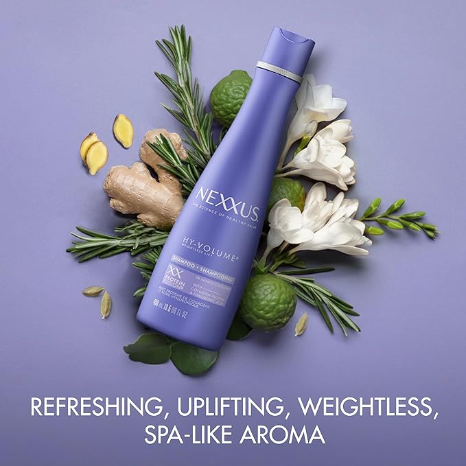 Nexxus Hy-Volume Weightless Lift Shampoo For Flat & Limp Hair Protein Fusion with Collagen Protein & Hyaluronic Acid for 48 Hours of Volume 13.5 Fl Oz