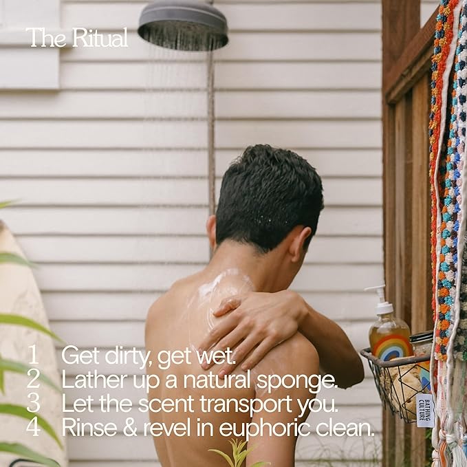 Bathing Culture, Organic Mind + Body Wash, Natural, Biodegradable, Sustainable, Vegan Personal Care, All Natural Organic Body Wash for Women and Men, 2.7 fl oz, Meadow Vision Scent, Holiday Gift Idea