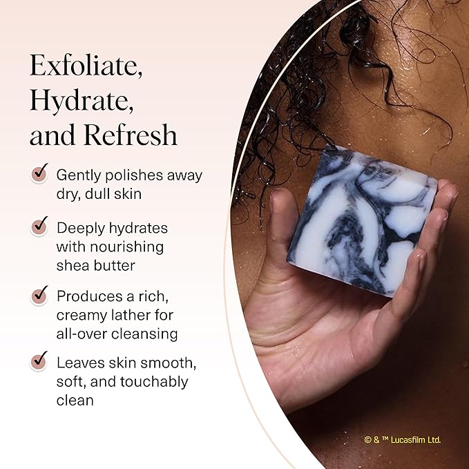 Kitsch Shea Butter Exfoliating Body Wash x Star Wars Stormtrooper Design – Moisturizing Bar Soap & Gentle Soap Bar – Hydrates, Softens & Soothes Skin – Paraben, Silicone & Sulfate-Free - 4 oz