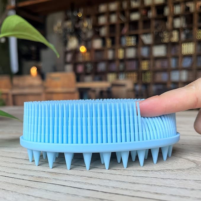 Premium Sensory Brushes for Kids or Autism,Soft Silicone Body Scrubber,2 in 1 Sensory Room Occupational Therapy,Silicone Loofah,Pets Shower Brush Bath Brush Shampoo Brush (3pcs(Spiked))