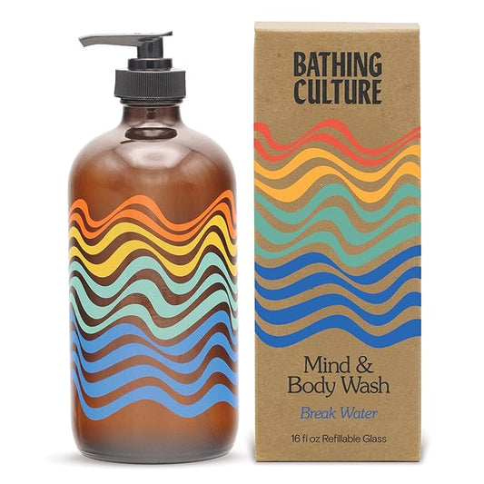 Bathing Culture, Organic Mind + Body Wash, Natural, Biodegradable, Sustainable, Vegan Personal Care, All Natural Organic Body Wash for Women and Men, 16 fl oz, Break Water Scent, Holiday Gift Idea